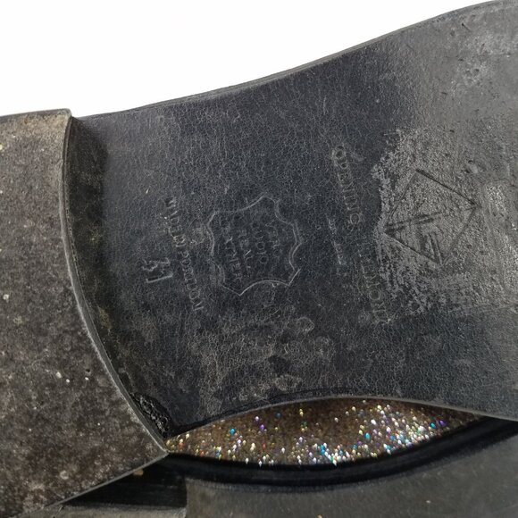 Opening Ceremony Oxfords Women's 9.5 EU 41 Blue Silver Glitter Lace Up Loafers - Picture 10 of 15